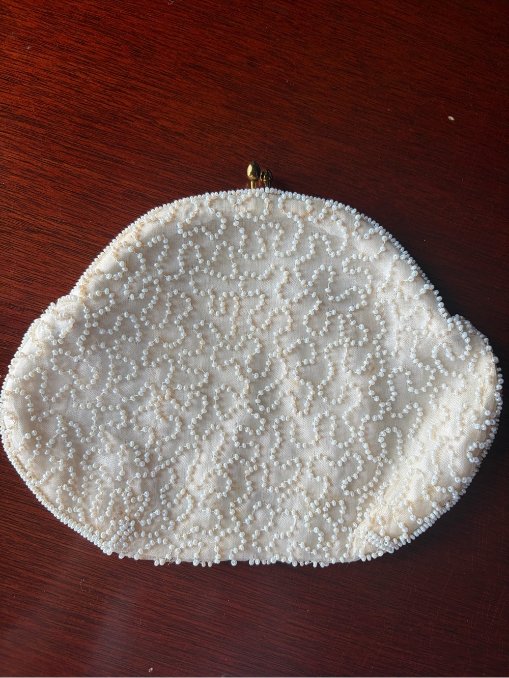 Vintage 1950’s - 60’s Elegant Belgian Beaded Coin Purse Small Clutch Lazarus